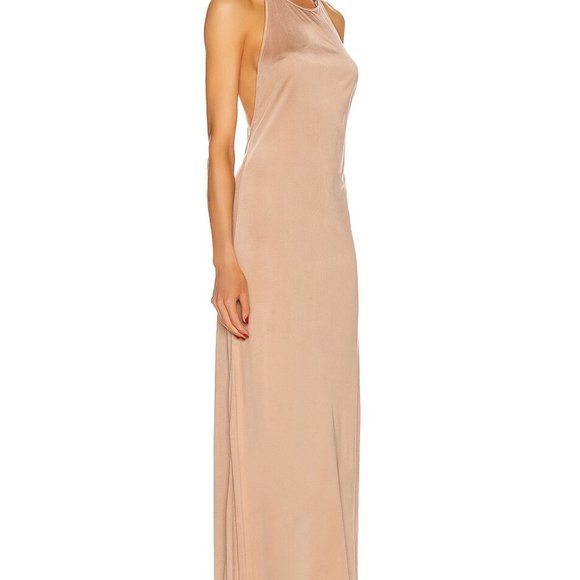 ALEXIS XAVERIE DRESS SIZE SMALL BACKLESS. TAN COLOR. - Picture 2 of 3